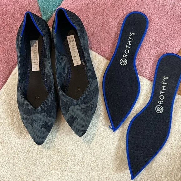 Rothy’s retired The Point Flats Black/Grey Camo - Picture 17 of 17